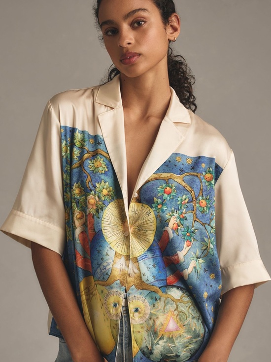 Scotch & Soda Tops - ANTHROPOLOGIE SCOTCH & SODA PRINTED EMBASSY TREE SHIRT